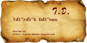 Török Dénes névjegykártya