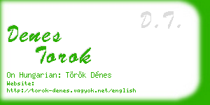 denes torok business card